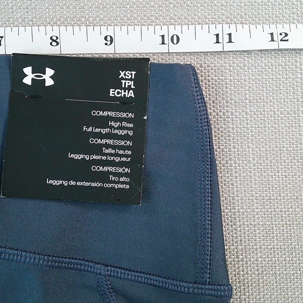 Under Armour Tech HiRise Legging Womens XST Blue Compression High Rise 1365336 - Picture 5 of 8